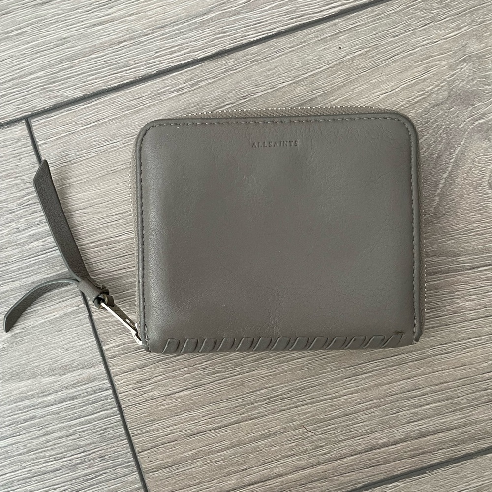 All Saints Taupe Leather wallet
